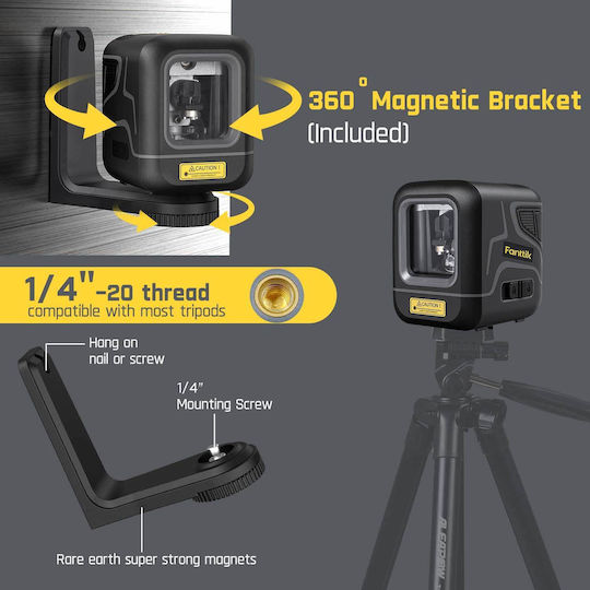 Fanttik D2 Self-leveling Linear Laser Level Green Beam 3.7V with Working Range 30m