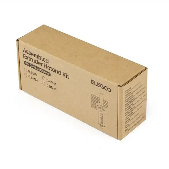 Elegoo Centauri Centauri Carbon Zusammengebautes Hotend Kit Messing-härtete Düse 0,2mm