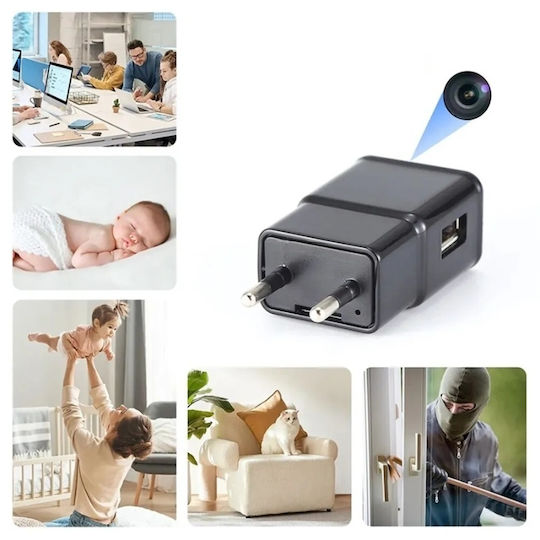 Încărcător Usb Cameră Spionaj Iuni Ip1000 64gb Wifi Vizualizare 4k Audio-video P2p
