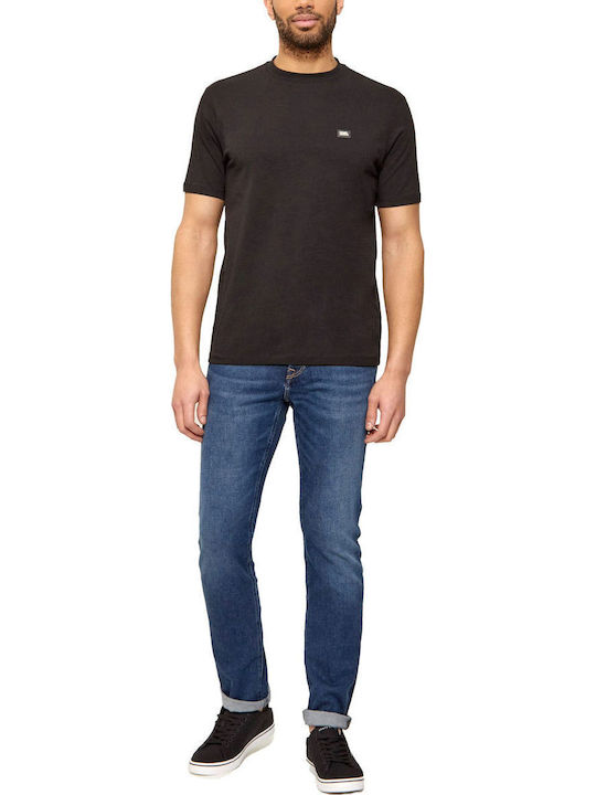 Herrenblusen Kurzarm T-Shirt Schwarz