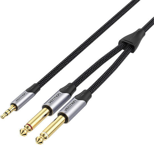 Vention Audio Cable 3.5mm Male To 2x 6.35mm Male Jack Vention Barhk 8m