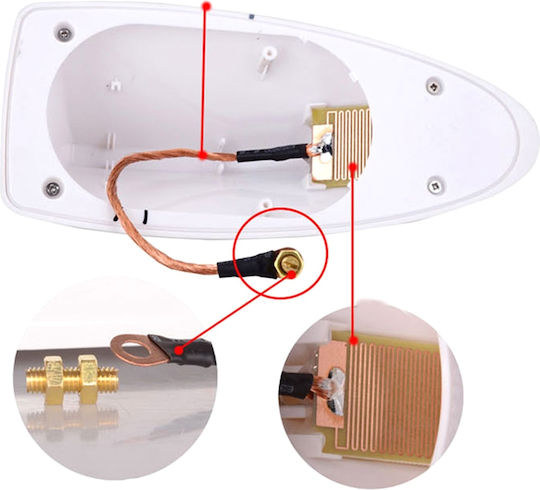 Alista Home Antena Auto de Plafon Tip Rechin pentru Radio în Culoare Aurie