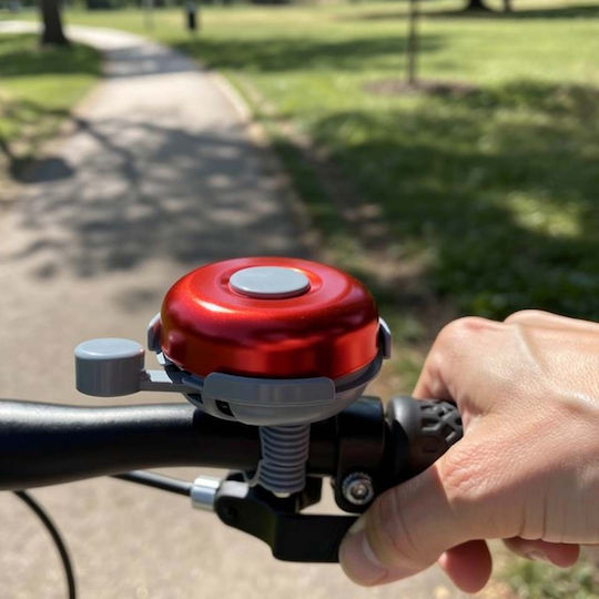 Avizar Clopot Mediu din Aluminiu pentru Bicicletă Ghidon Standard Roșu