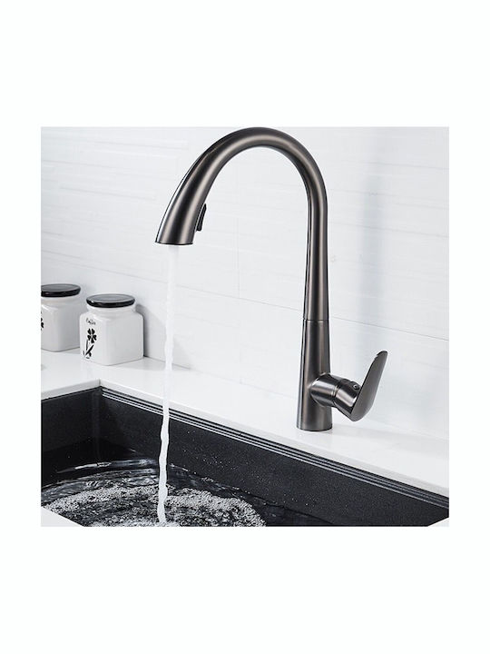 Kitchen Faucet Counter with Shower Gray