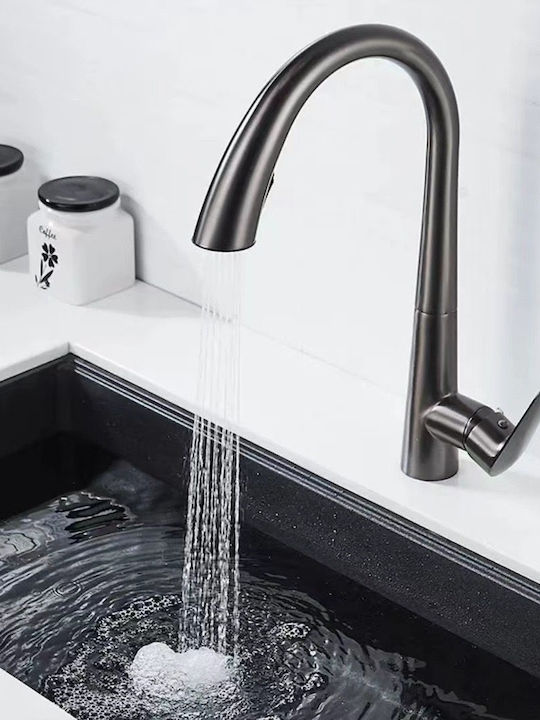 Kitchen Faucet Counter with Shower Gray