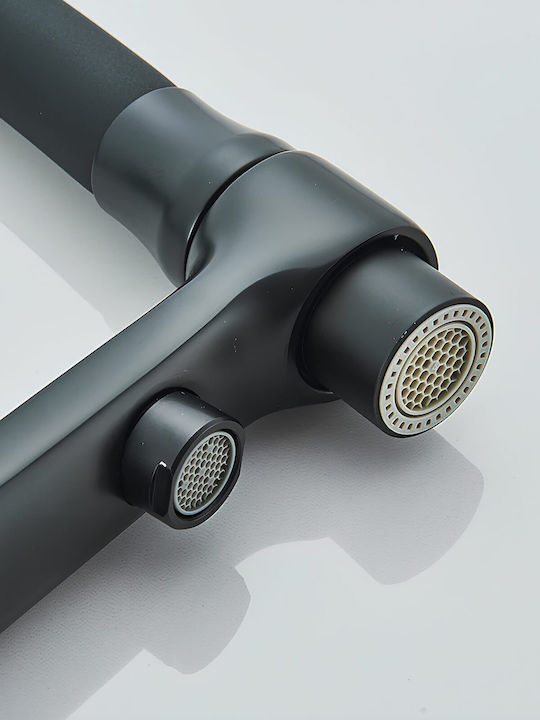 Kitchen Faucet Counter Flexible Black