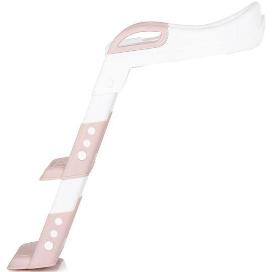Chipolino Pink Toddler Toilet Seat with Footrest Handles and Removable Cushion