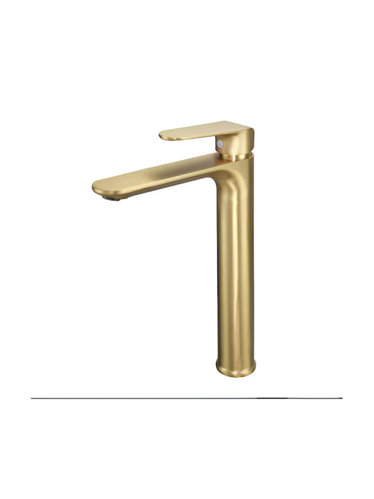 Retro Waschbeckenarmatur Groß Gold