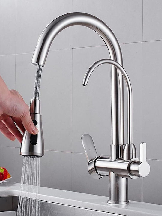 Küchenarmatur Zähler Silber