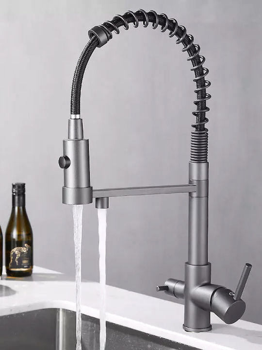 Kitchen Faucet Counter Gray