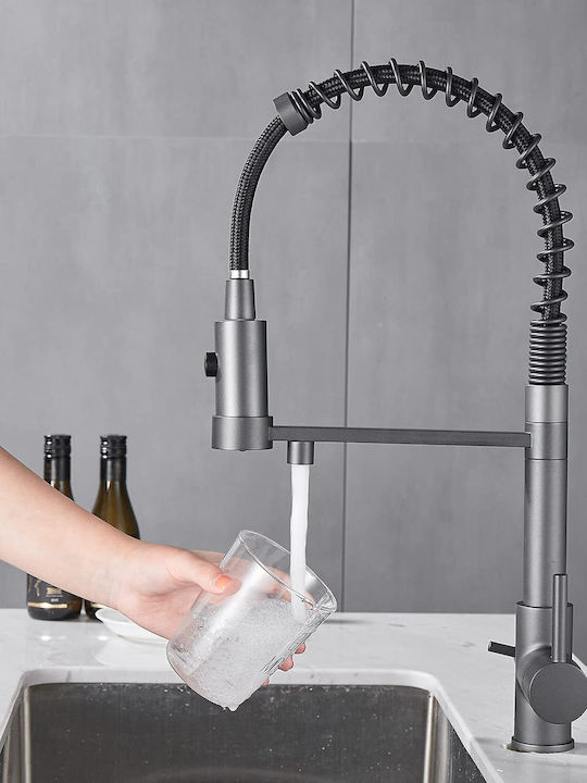 Kitchen Faucet Counter Gray