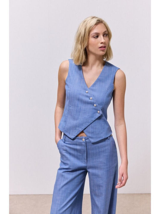 Set Dama Albastru Deschis cu Pantaloni