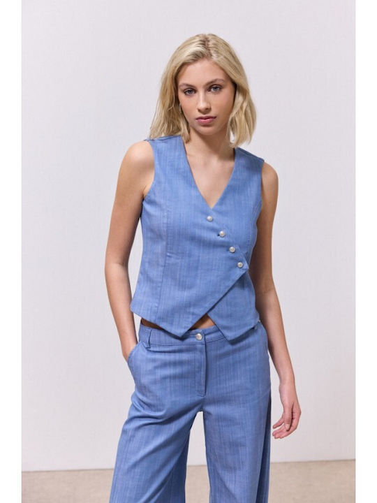 Set Dama Albastru Deschis cu Pantaloni
