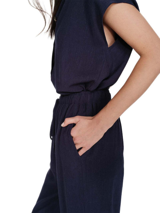 Hosen Für Damen Mit Gummiband Blau