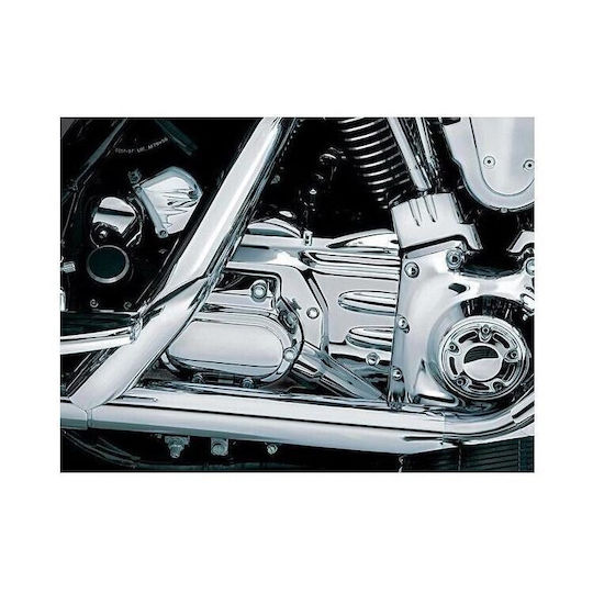 Kuryakyn Капак За Маслени Тръби На Двигател На Скоростна Кутия Harley Davidson '99 '05 Dyna Хром Капак На Маслена Линия Трансмисионен Щит Хром