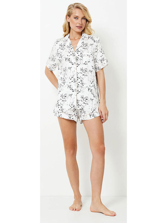 Aruelle Aruelle Damen-Schlafanzug Sommer Weiß Aruelle Aruelle Damen-Schlafanzug Sommer Weiß