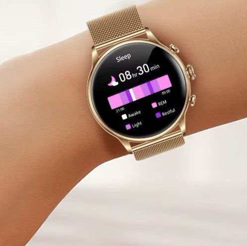 Unitek H26 Stainless Steel Smartwatch with Heart Rate Monitor Black
