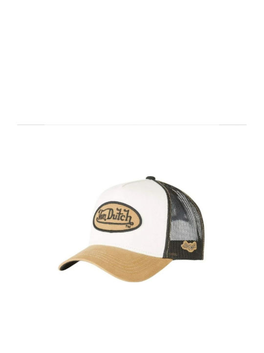 Von Dutch Мъжка Шапка Камионджия Бяло Бежово Vd 0 Cas1 Cla-classic Von Dutch Мъжка Шапка Камионджия Бяло Бежово Vd 0 Cas1 Cla-classic