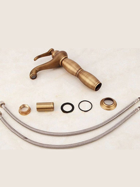 Landsh Mixing Sink Faucet Tall Retro Copper