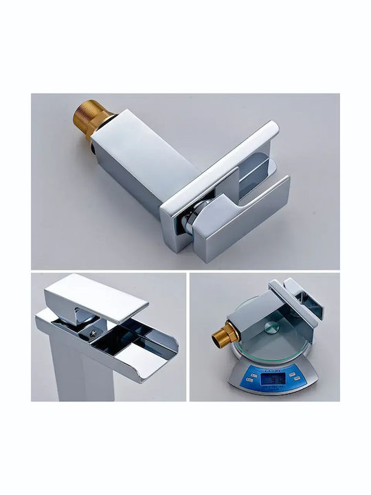 Landsh Миксер Батерия За Умивалник Каскад Висока Inox Бронзова
