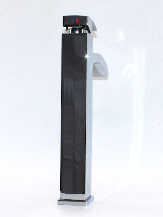 Landsh Αναμεικτική Μπαταρία Νιπτήρα Ψηλή Inox Ασημί