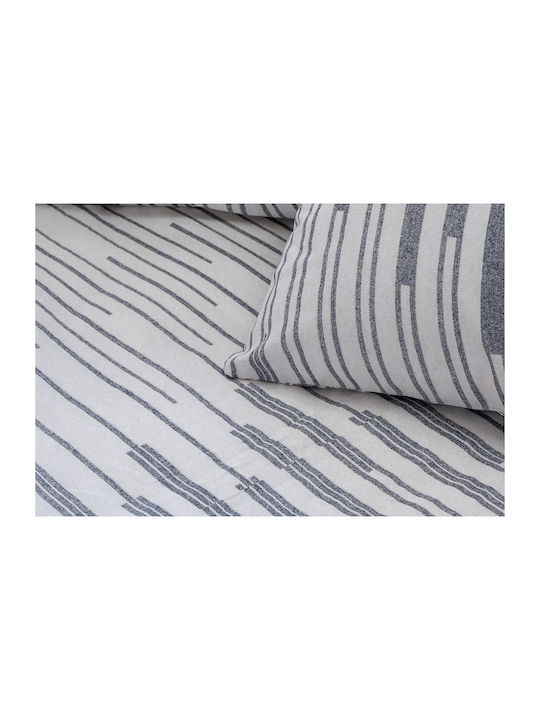 Beauty Home Cotton Duvet Cover Set 230x250cm Double with 2 Pillowcases 12362 12362PTHYD Ecru