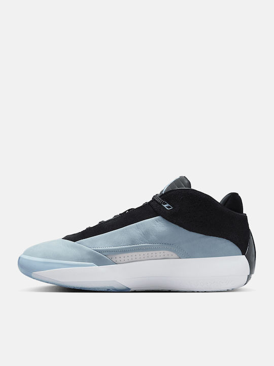 Air  40 Blue Suede Low Basketball Shoes Light Armory Blue Anthracite Black