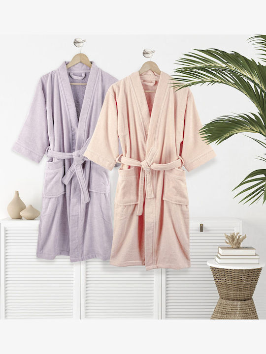Nima Μπουρνούζι με Γιακά Dusty Lilac