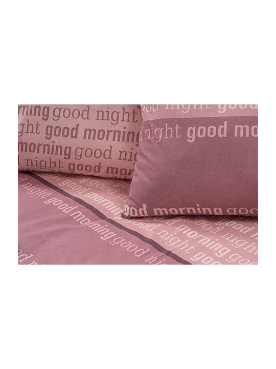 Beauty Home Single Quilt Set 160x230cm Glory Art 12374 Dusty Pink 12374PMMO