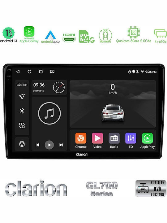 Clarion Car Audio System for Mercedes-Benz ML / GL Class 2006-2011 (Bluetooth/USB/WiFi/GPS/Apple CarPlay/Android Auto) with 9" Touch Screen