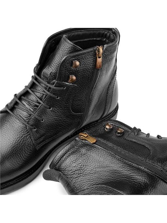 Herrenstiefel Schwarz Leder
