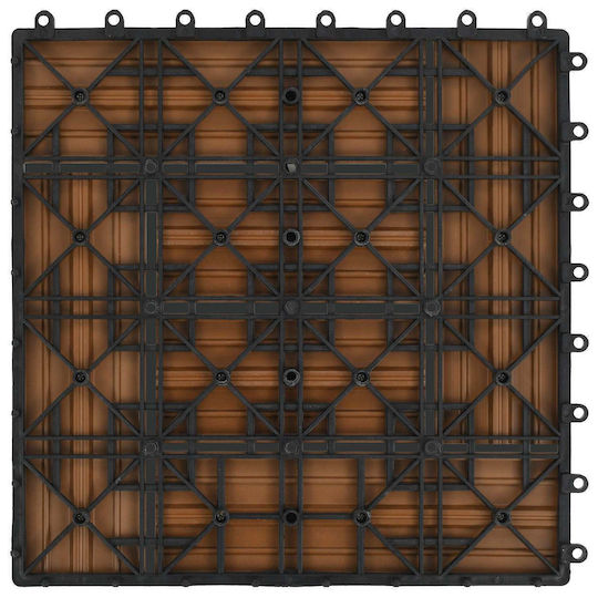 vidaXL Material for Garden Flooring from Wood 30x30cm 11 Pieces