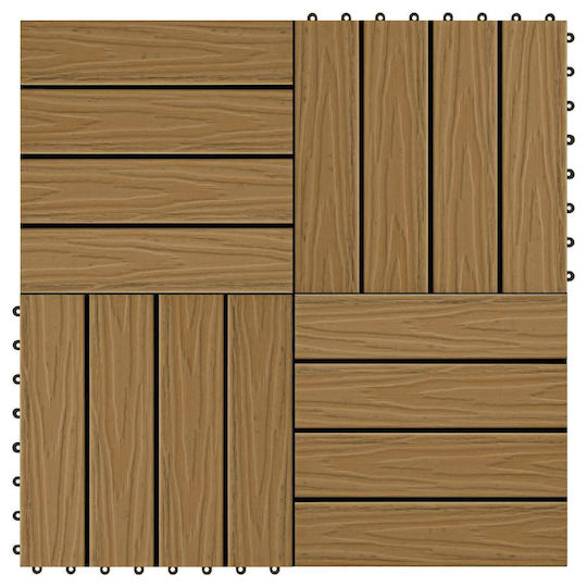 vidaXL Decking Board for Garden Flooring Made of Wood 3x3cm 11 Pieces