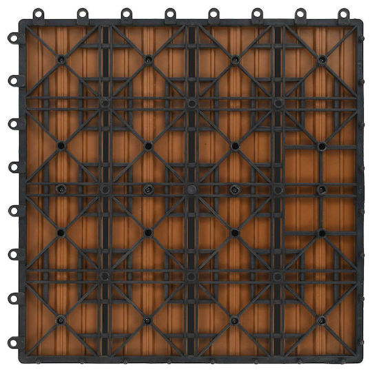 vidaXL Wood Garden Flooring Material 30x30cm 11 Pieces