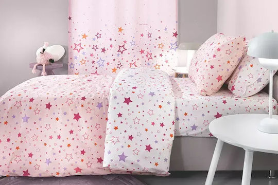 Guy Laroche Сет Единични Памучни Спални Комплекти Starland Розов 165x250см 3 Бройки