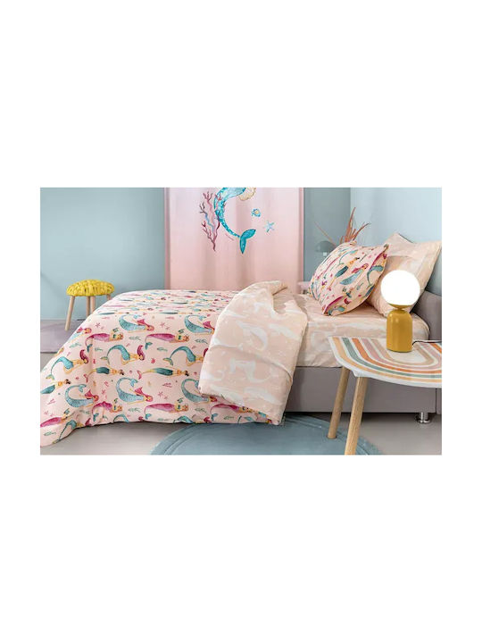 Guy Laroche Set Kinderbettlaken Mit Gummizug Baumwolle Salmon 100x200cm 3 Stück