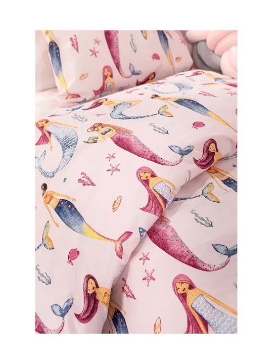 Guy Laroche Set Kinderbettlaken Mit Gummizug Baumwoll Rosa 100x200cm 3 Stück