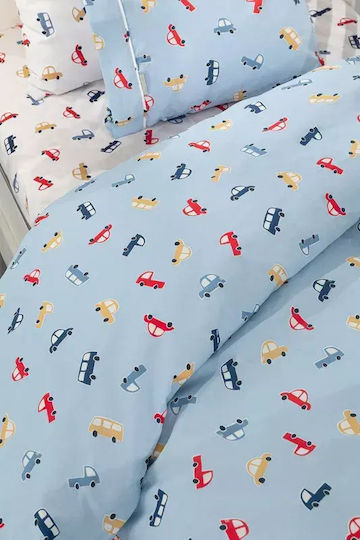 Guy Laroche Kids Sheets Single with Elastic Band Roadtrip 100x200cm