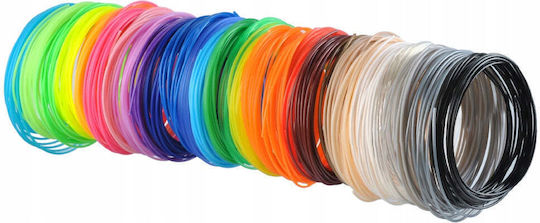 Set 50 Filamente Pentru Stilouri 3D Zola PLA 250 M 1.75mm Șabloane Incluse