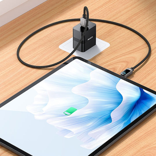 Data Cable Usb To Type-c 66w Led Display 1.2m Yesido Black
