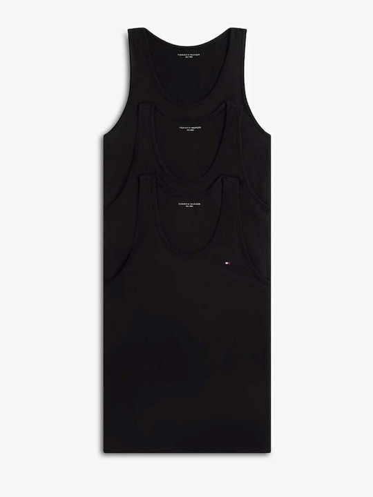 Men's Sleeveless Undershirts Black 3 Pack