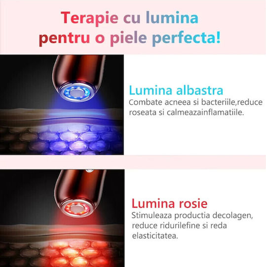 Alhena Facial Device 6 In 1 Professional Facial Treatment Skin Rejuvenation Mesotherapy + Ems + Rf + Lifting + Led Beauty Wrinkle Reduction Orange