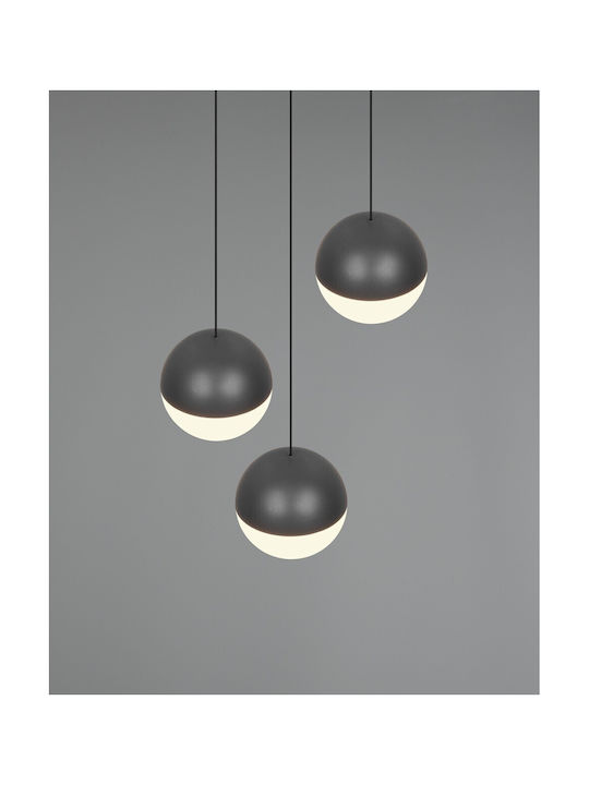 Trio Lighting Senta Κρεμαστό Φωτιστικό Γκρι