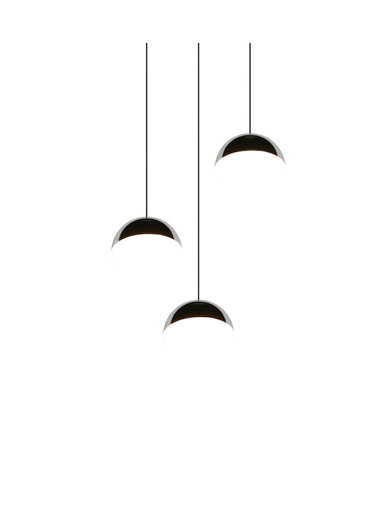 Trio Lighting Senta Κρεμαστό Φωτιστικό Ασημί