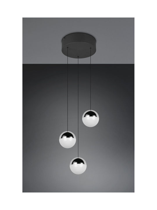 Trio Lighting Senta Κρεμαστό Φωτιστικό Ασημί