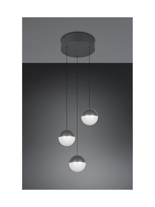 Trio Lighting Senta Κρεμαστό Φωτιστικό Γκρι