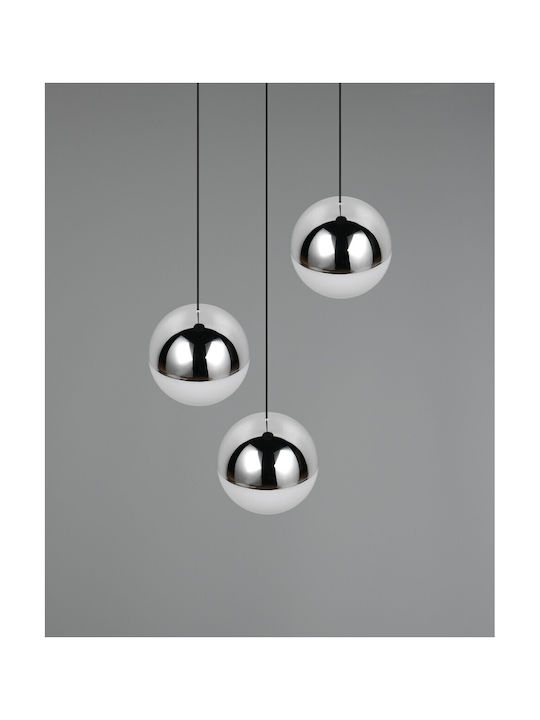Trio Lighting Senta Κρεμαστό Φωτιστικό Ασημί
