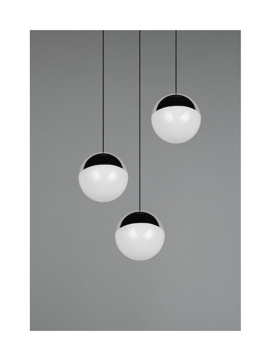 Trio Lighting Senta Κρεμαστό Φωτιστικό Ασημί