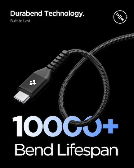Spigen USB 2.0 Kabel USB-C männlich - USB-C 100W PD Schwarz 1m ACA11103