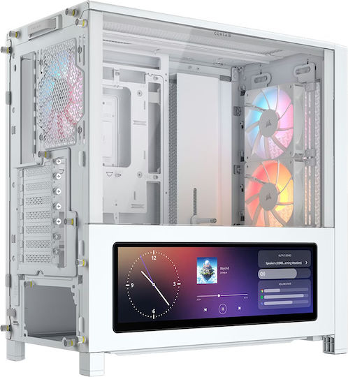 Adata Frame 4000D Gaming Midi Tower Computer Case with Side Window White
